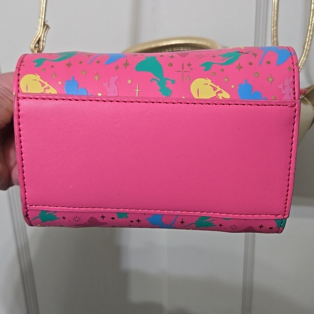 Princess Girls Pink Gold Pastel Crossbody Purse Excellent Condition - Picture 7 of 8